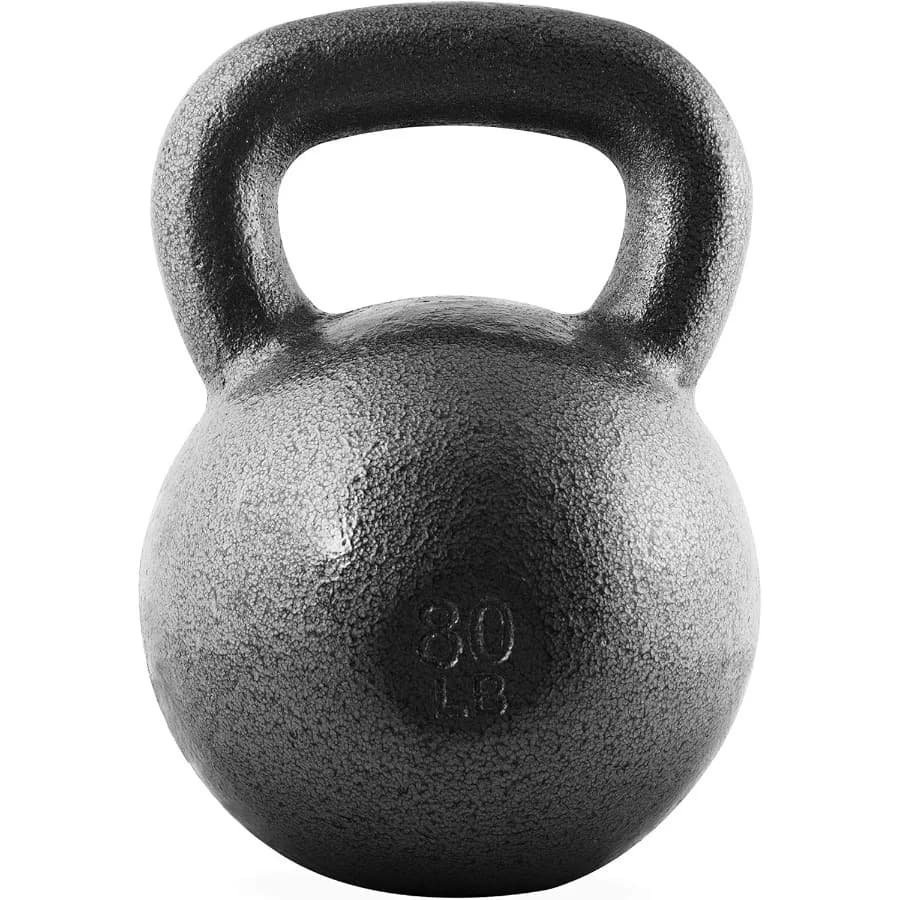 Kettlebells in cast iron painted hammer, gym equipment at home, for strength training, full body training and crossfit training, 80 pounds