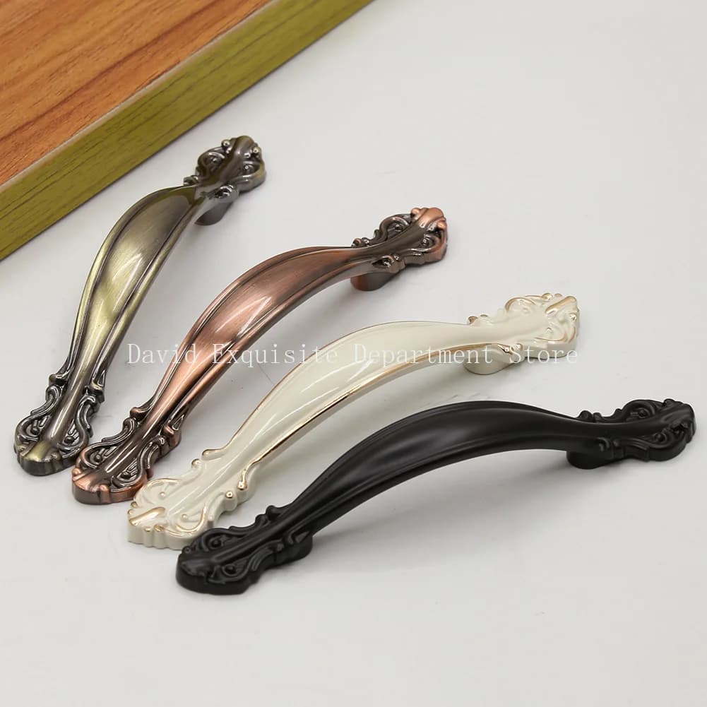 10 pezzi maniglie per mobili europee in lega di zinco maniglie per porte Wadrobe manopole per cassetti maniglie per armadi da cucina maniglie per mobili hardware