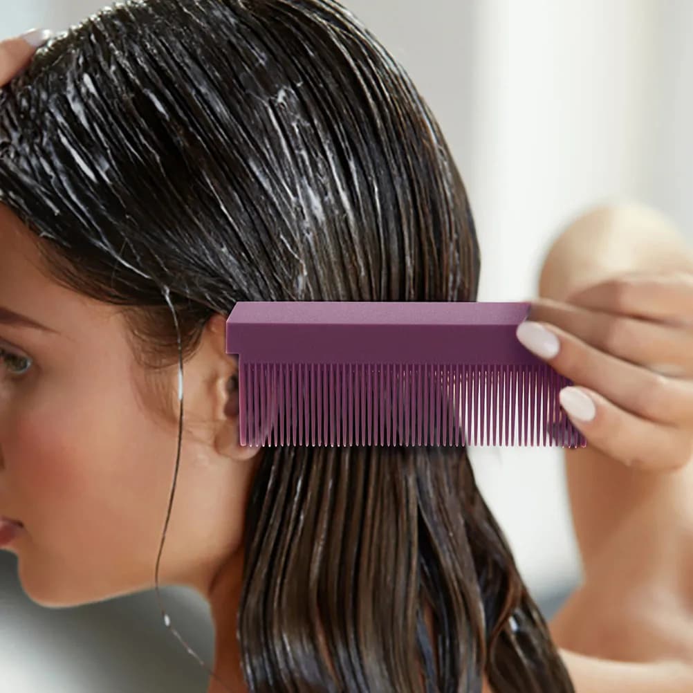 2 Pcs Combs for Women Hair Straightners Curl Straighteners Styling Clip on Iron Parting Straightening