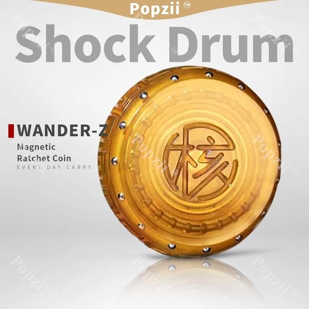 WANDER Z Shock Drum EDC Cricchetto magnetico Moneta Fidget Spinner Punta delle dita Giroscopio Moneta a scatto Ornamento da tavolo Giocattoli di ansia