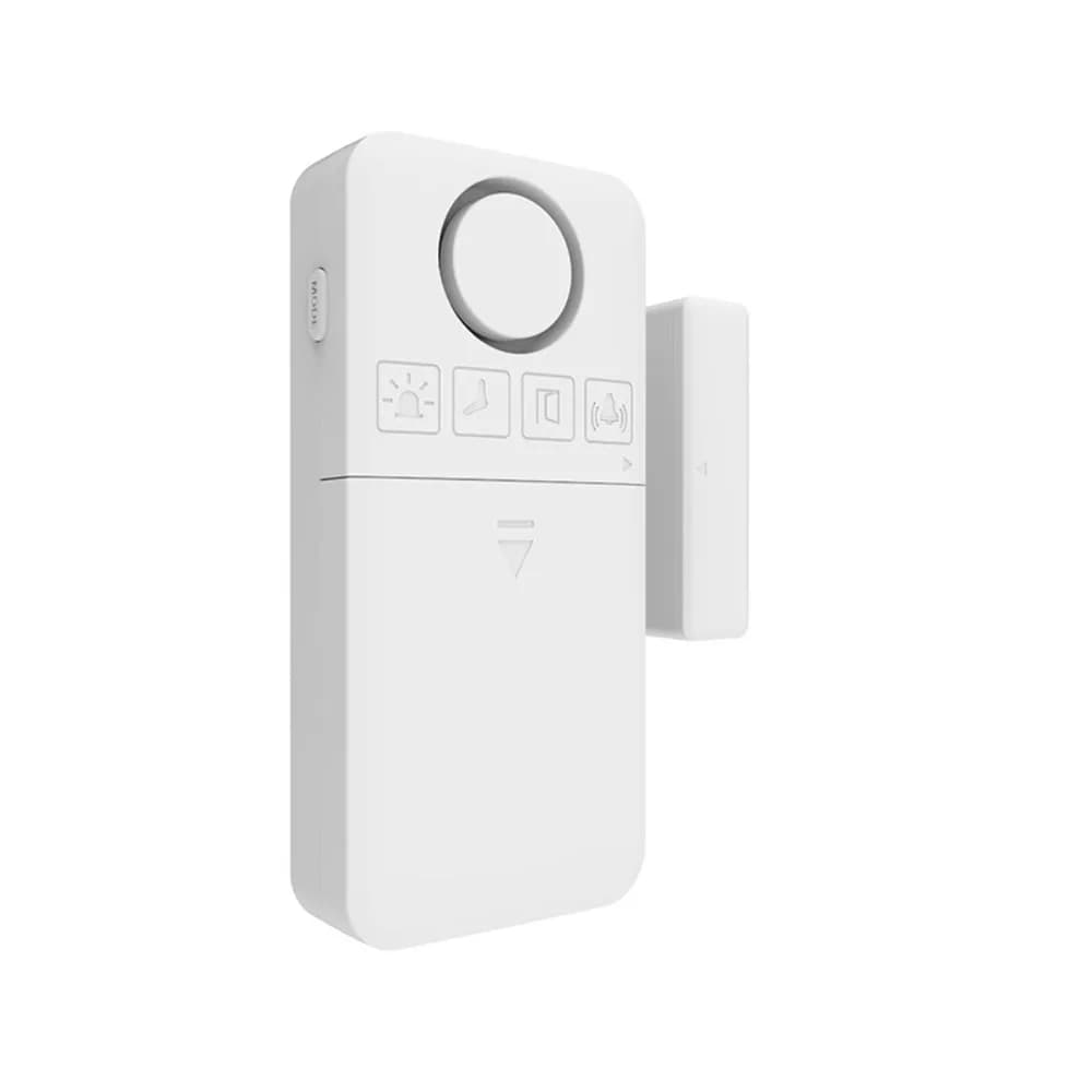 Allarme Sensore per Porte e Finestre alla Moda, Comodo Allarme Domestico Wireless Multiuso, Mini Allarme per Frigorifero Bianco, Allarme per Camera da Letto