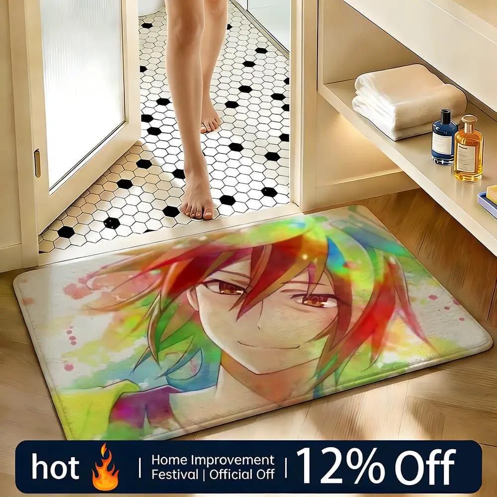 Tappeto morbido assorbente antiscivolo Anime NO GAME NO LIFE Tappetino per la casa Tappetino per la decorazione della casa Tappetino per la camera da letto Tappeto per la doccia