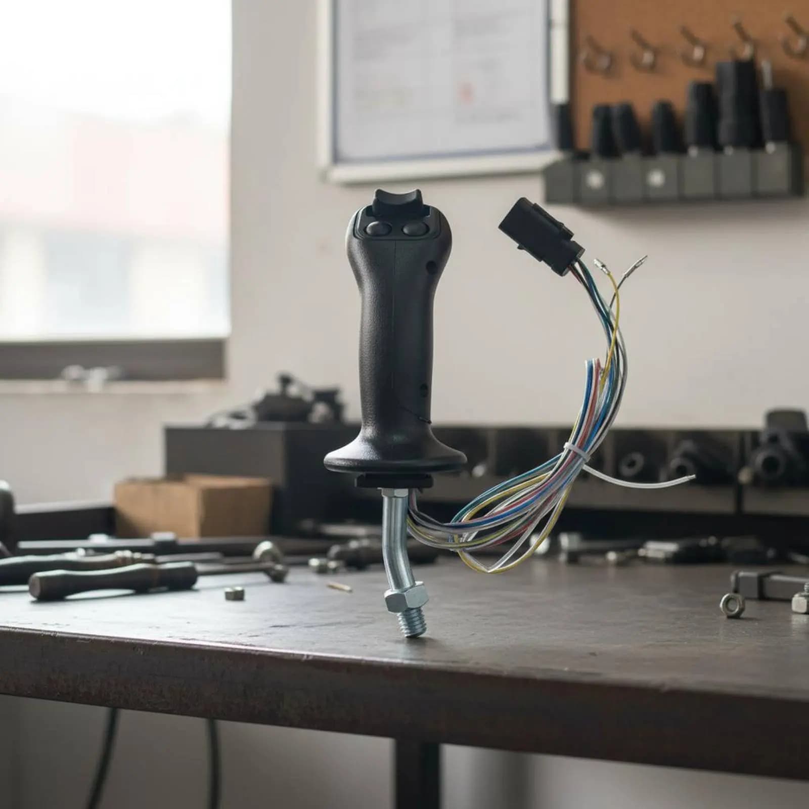 Maniglia di Controllo per Macchine Movimento Terra con Impugnatura Ergonomica, Joystick Elettronico per Macchine Movimento Terra