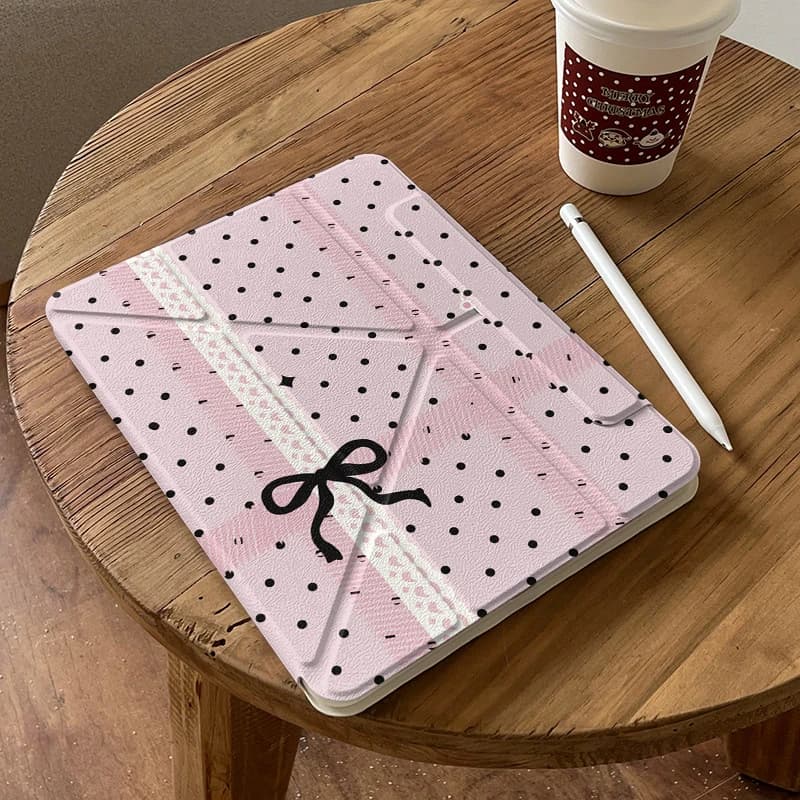 Polka Dot Lace For Magnetic Tablet Case For iPad Pro 11 12.9 13 M4 M3 M5 Shell 8.3 9.7 10.2 5/6/7/8/9 10/11th Air 4 5 6 7 Cover