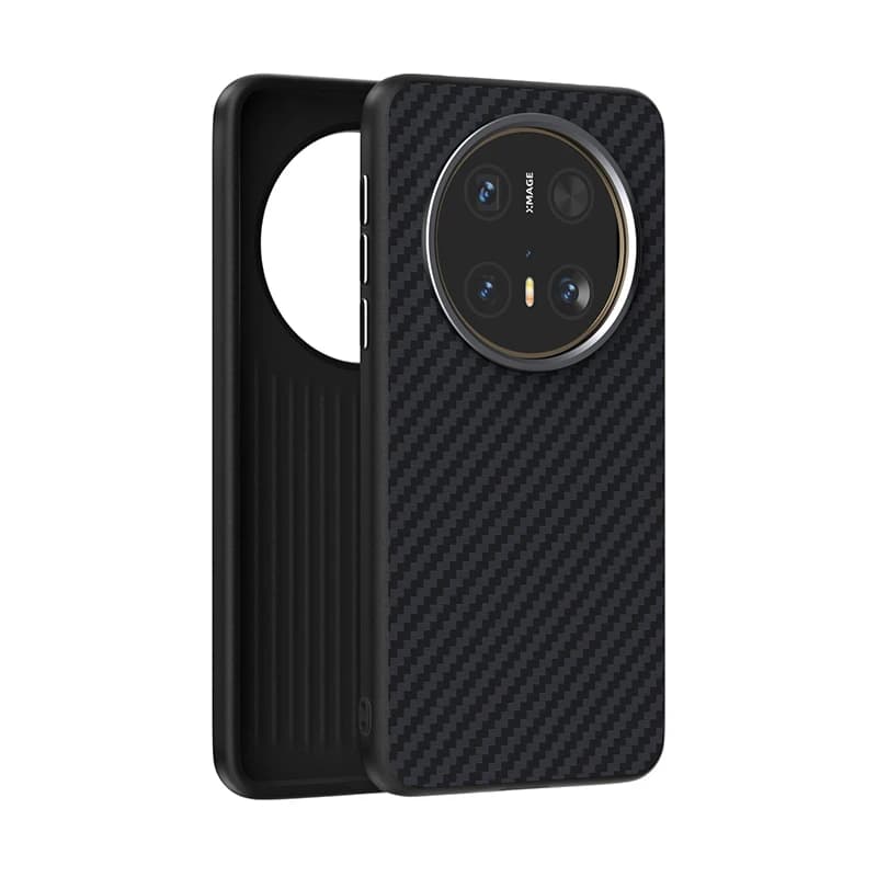 For Huawei Mate 70 Pro Carbon Fiber Case Slim Shockproof Magsafe Magnetic Wireless Charger Case Metal Lens Drop Test Grip Funda