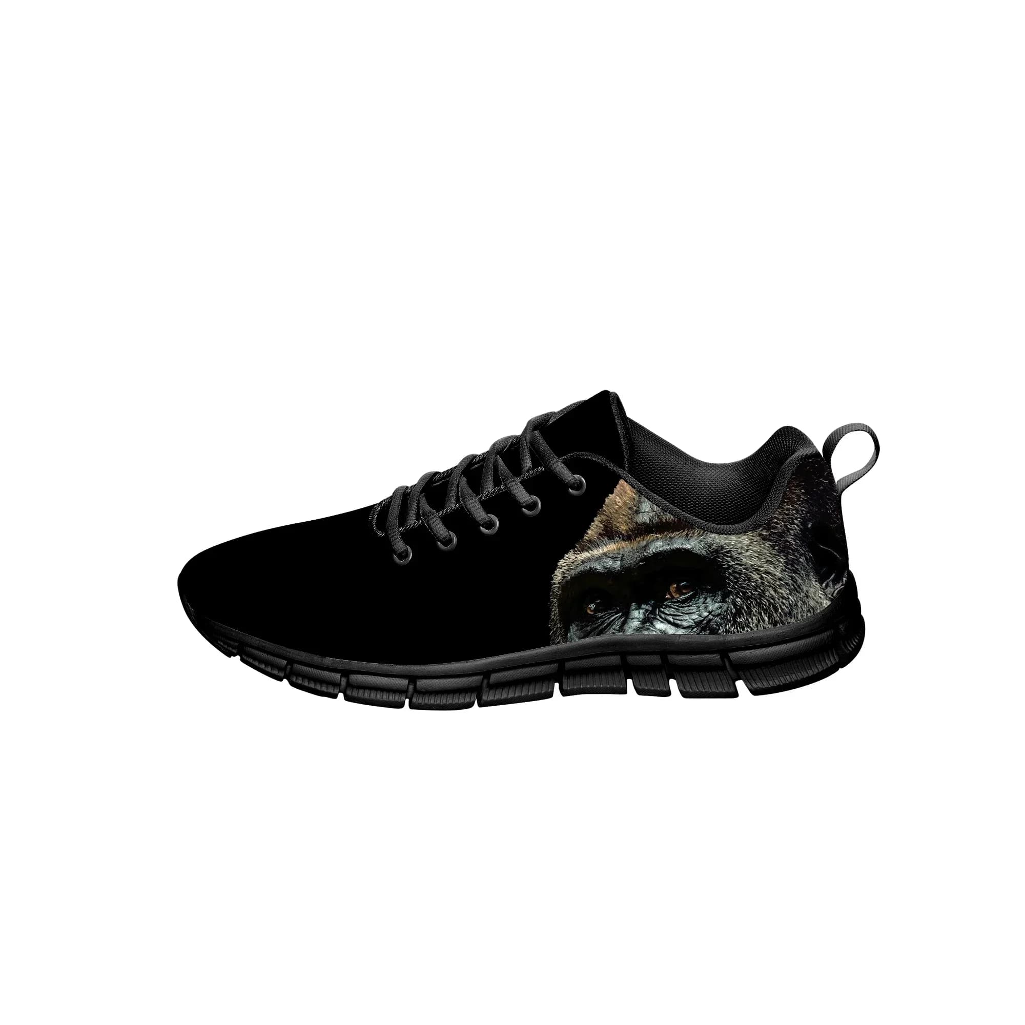 Sneakers con motivo divertente a forma di scimmia gorilla, scarpe casual alla moda per uomo, donna e adolescente, scarpe da corsa in tela con stampa 3D, scarpe leggere
