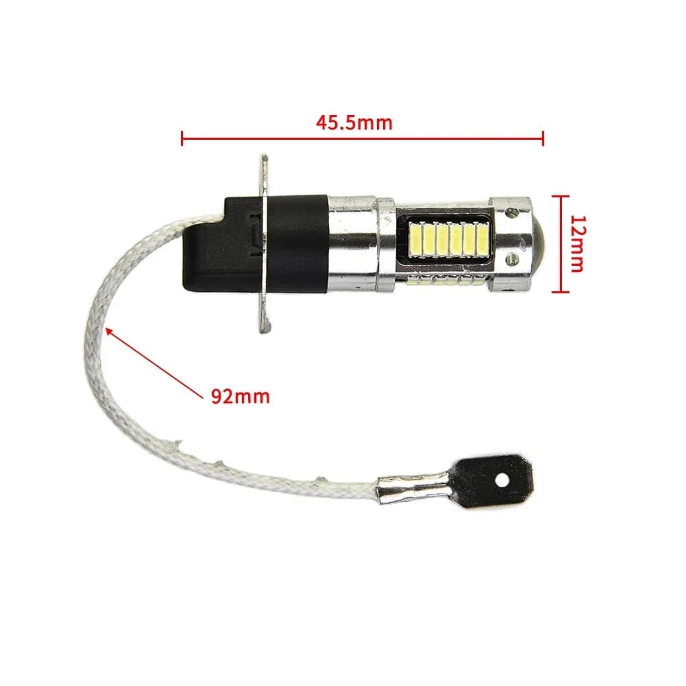 2 pezzi per auto H3 fendinebbia a LED lampade ad alta potenza lampadine di marcia diurna super luminose Canbus 6000K lampada bianca