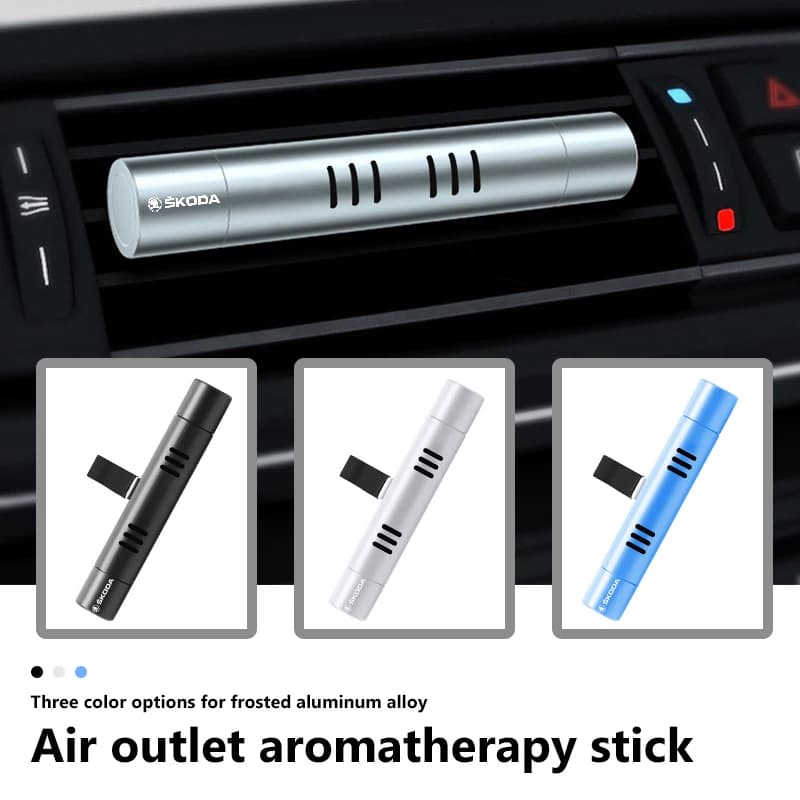 Deodorante per auto, profumo per presa d'aria auto, aroma duraturo, stick per aromaterapia per Skoda VRS Superb Yeti Octavia Enyaq Rapid Karoq