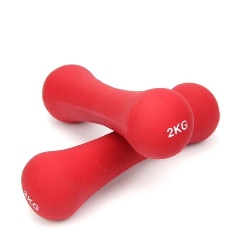 Workout Fitness Ladies 2kgx2 Dumbbell Neoprene Dumbbell Hand Weights Women Bodybuilding Fashion Dumbells