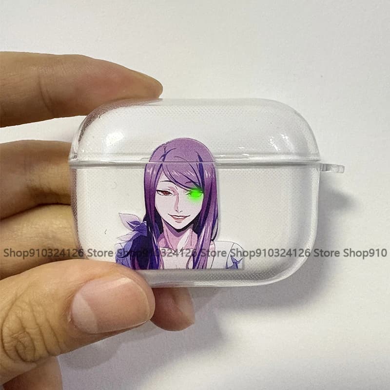 Anime cool Tokyo Ghoul Kamishiro Rize Custodia morbida in silicone per AirPods 4 Pro 1 2 3 Custodia trasparente trasparente per auricolari Bluetooth