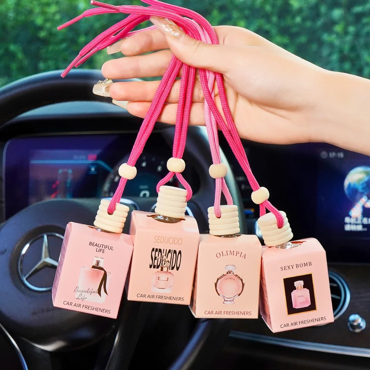 Deodorante per Auto da Appendere, Fragranza a Lunga Durata, Elimina Odori, Rinfresca l'Aria, Uso Multiuso per Interni Auto, Ufficio
