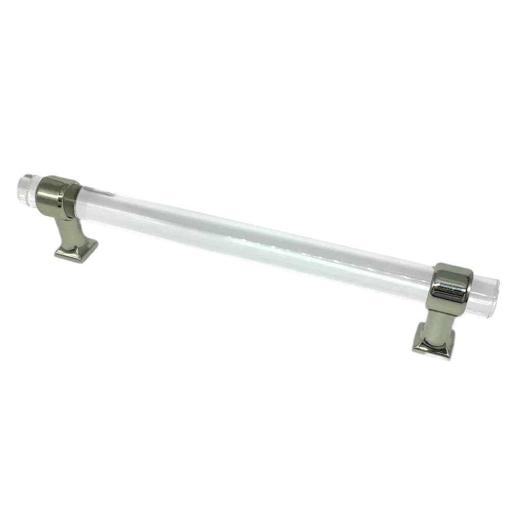Acrylic Handle Clear Cabinet Knob Modern Drawer Pull Handle Zinc Alloy Kitchen Door Hardware for Interior Room