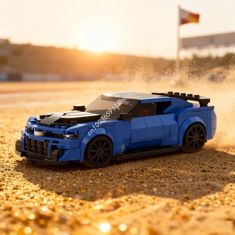 338 Pezzi MOC Chevrolet Camaro City Champions, Modello da Costruire, Regalo di Natale, Blocchi Giocattolo, Idea Regalo di Compleanno, Architettura Fai-da-Te