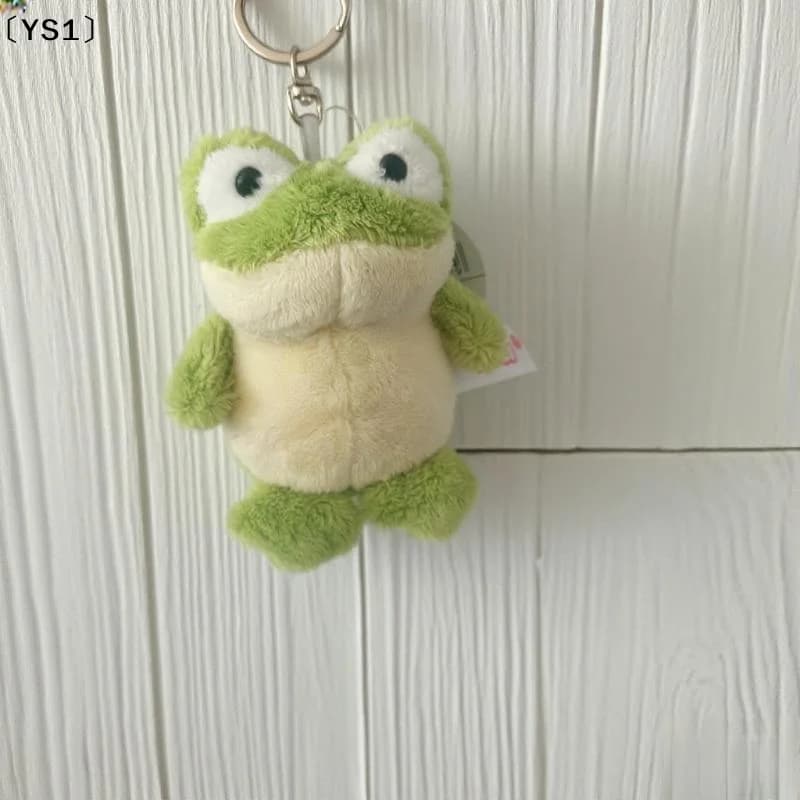 〔YS1〕Cartoon Cute Green Little Frog Plush Toy Pendant Animal Plush Keychain Backpack Decoration Plush Pendant Festival Gift