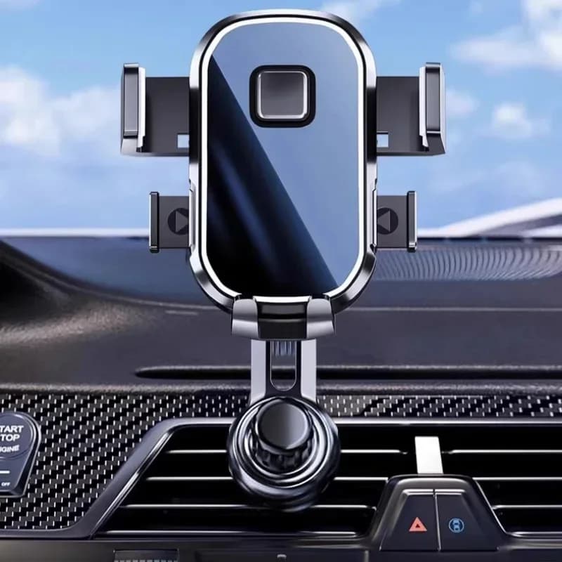 Car Phone Holder [Wider Clamp & Metal Hook] Car Phone Mount [Thick Cases Friendly] Air Vent Clip Cell Phone Holder for All