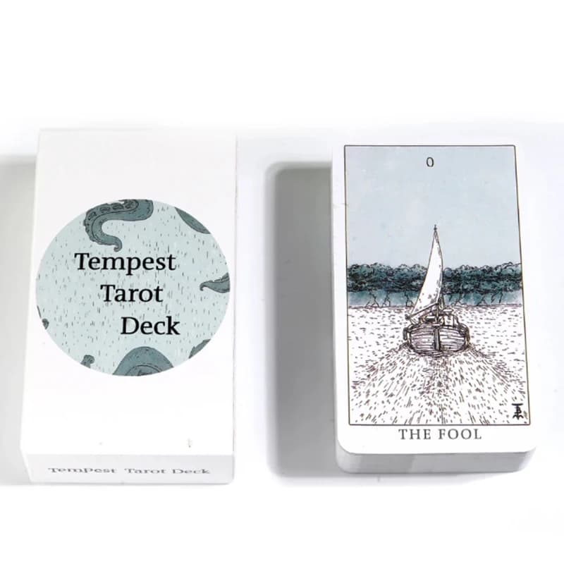 78 carte Mazzo di tarocchi Tempest Tarocchi blu Tarocchi marini Tarocchi nautici Carte dei tarocchi indie per principianti Tarocchi mitico