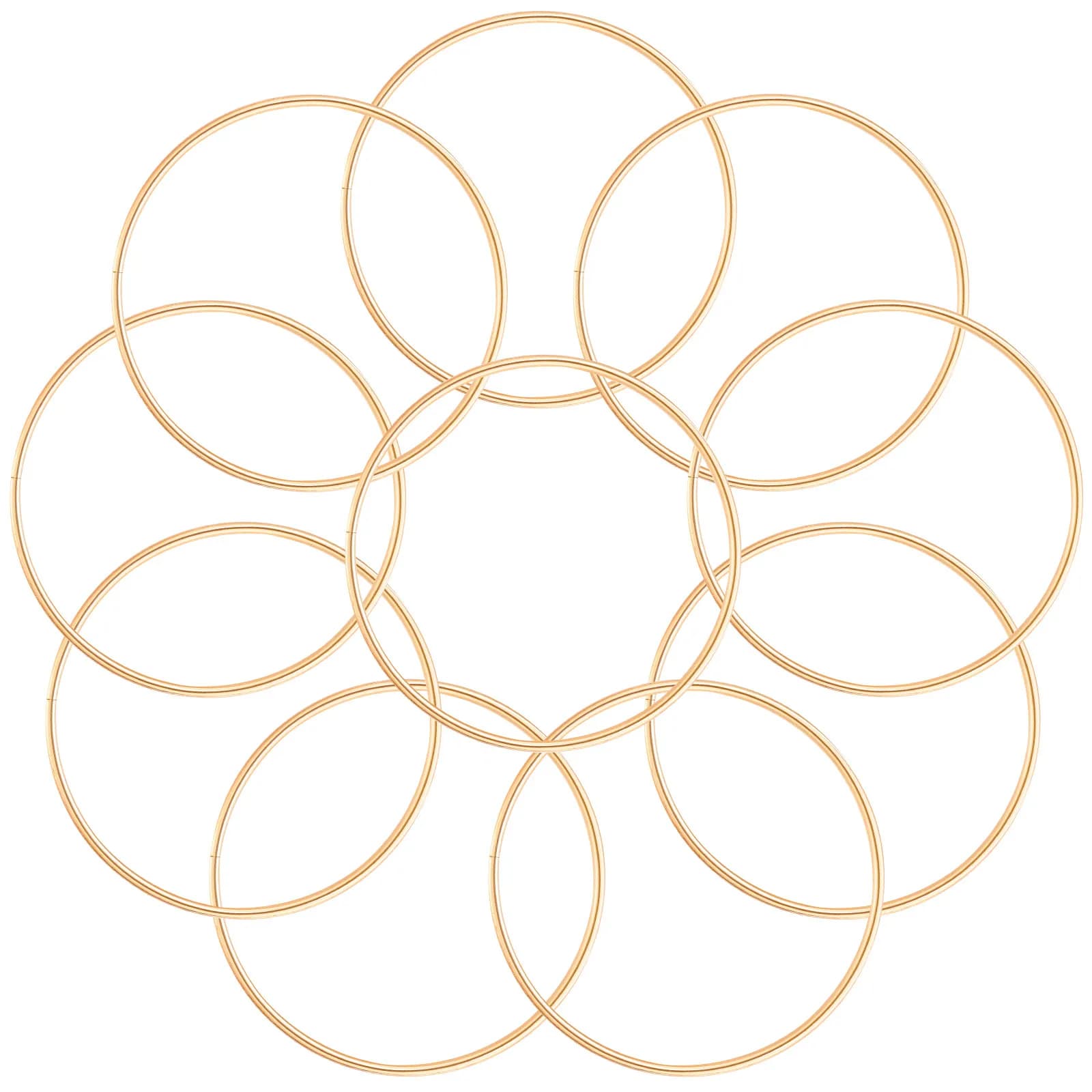 10Pcs Metal Dreamcatcher Accessories Sturdy Hoops for DIY Crafts Macrame Floral Wreath Rings Handicraft Projects