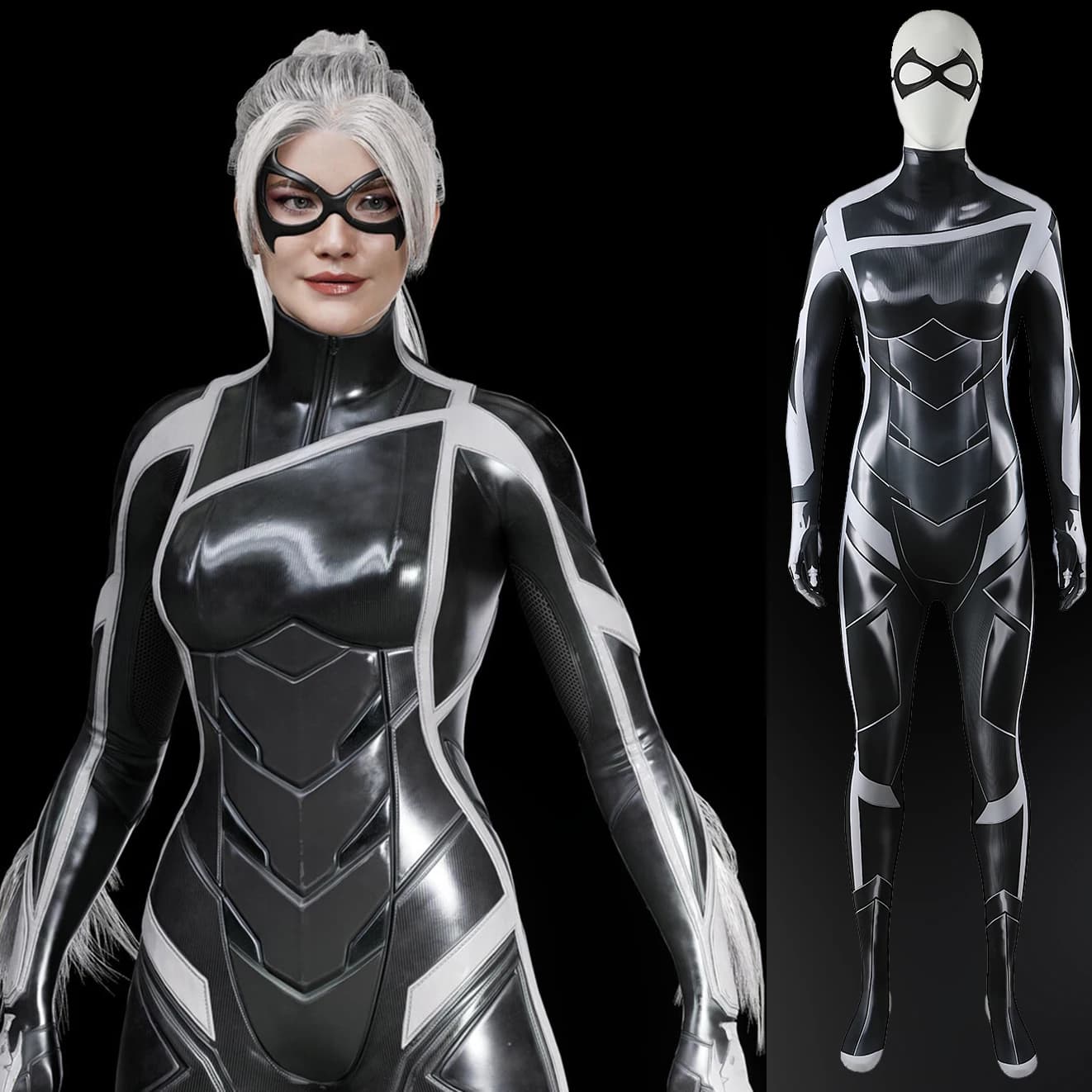 Black Kitty Cat Cosplay Felicia Hardy Costume supereroe 3D stampato Spandex disfrattes body Zentai Outfit Costume di Halloween
