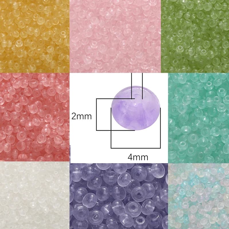 150pcs Colorful Glass Seed Spacer Beads Loose Diameter 4mm Round Crystal Beads For Craft Diy Necklace Bracelet Jewelry Making