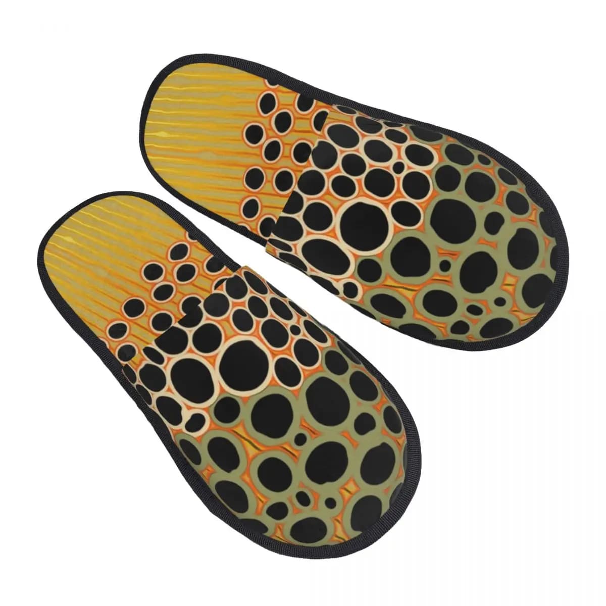 Pantofole da casa mimetiche per trota da donna con stampa personalizzata, morbide e calde, in memory foam mimetico, soffici pantofole per interni ed esterni