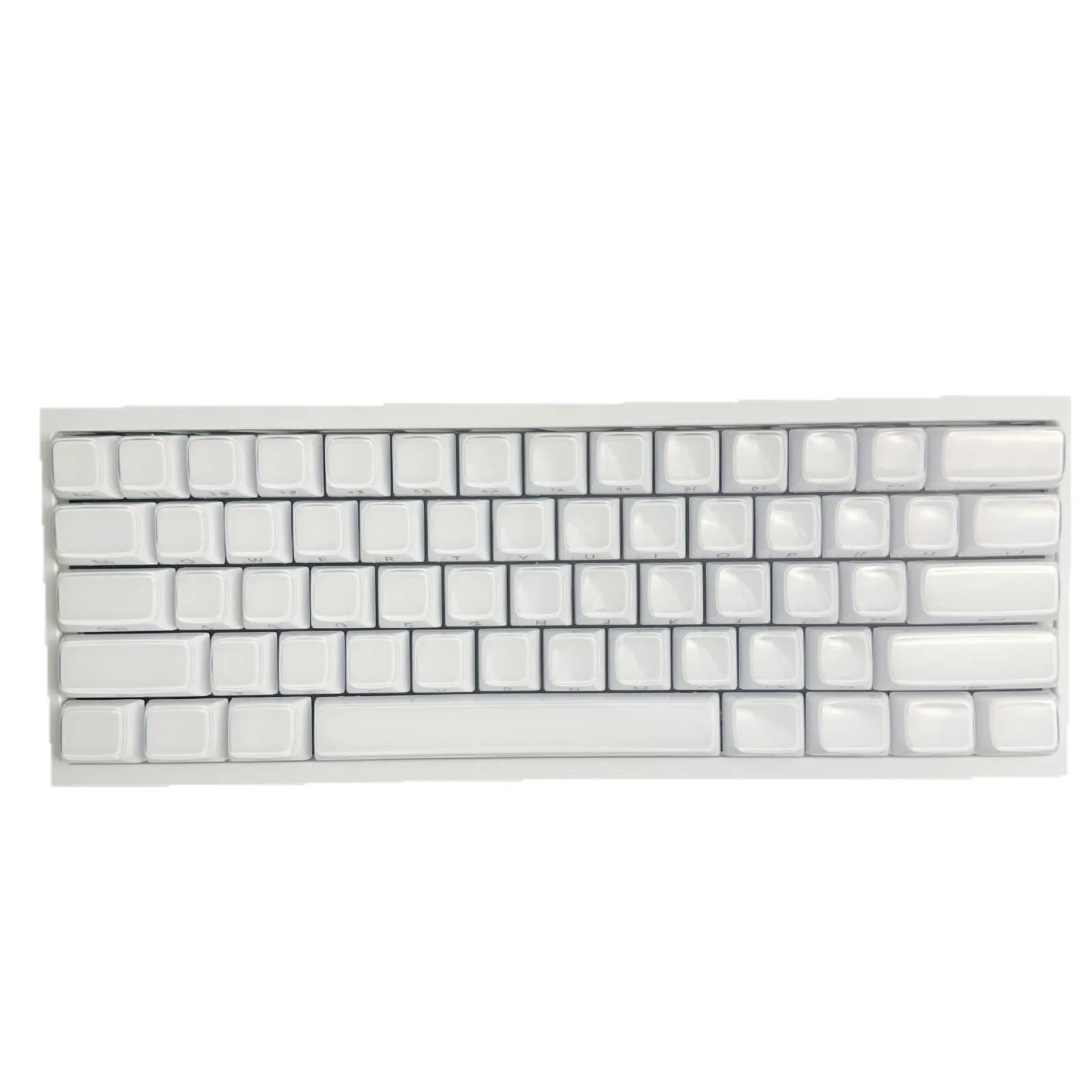 Keycap in cristallo effetto gelatina con incisione laterale e texture setosa, adatto per tastiere meccaniche a assi magnetici, set completo compatto