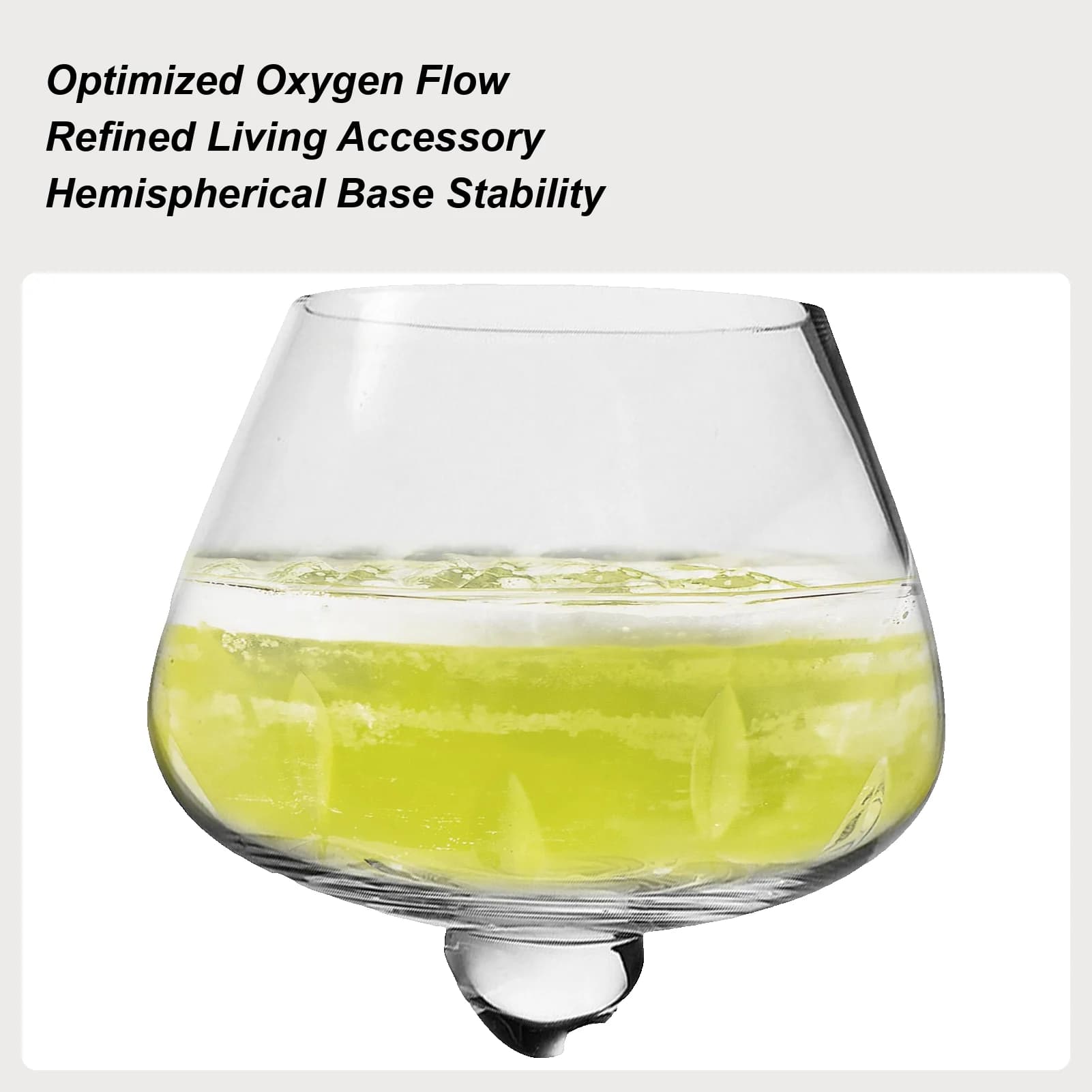 Bicchiere da vino senza stelo Tazza di cristallo per vino Tazza da bere champagne per whisky Brandy Cocktail Rum Party Celebration Home Bar