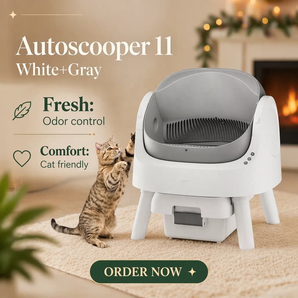 Smart Automatic & Manual Self-Cleaning Cat Litter Box Large Capacity Plastic Odor Control Hands-Free Eco-Friendly Pet Cat Toilet