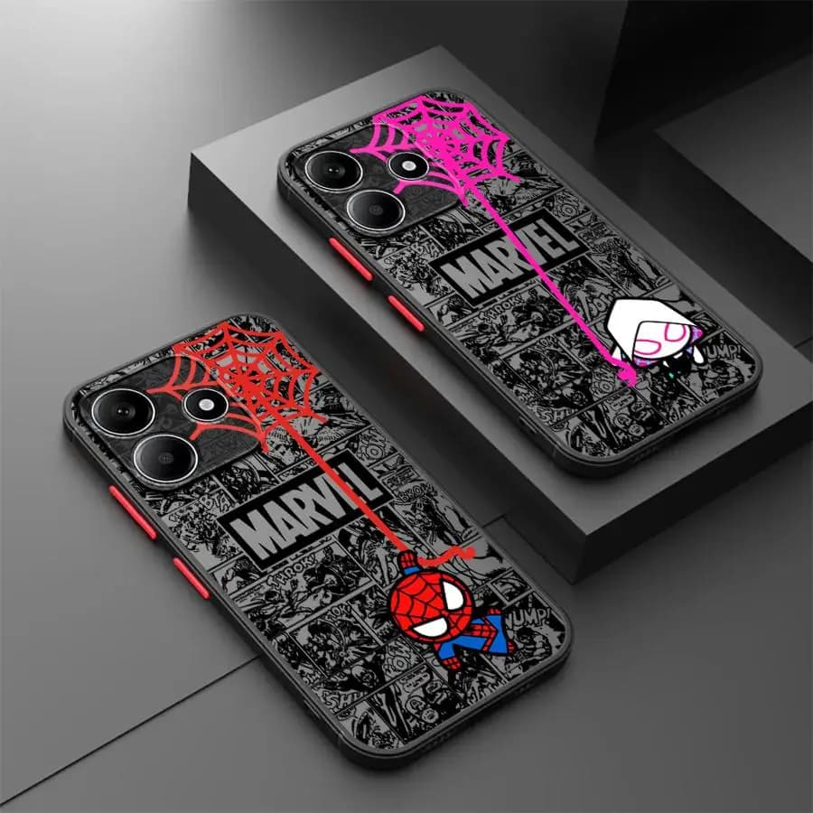 Cover posteriore per telefono Marvel Cartoon Spiderman per Xiaomi Redmi Note 15 11 14C 10 9S 12 A4 13 14 Pro Plus 13C