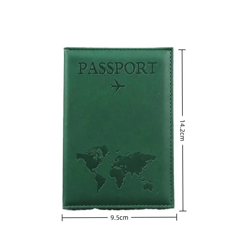 PU Leather Passport Cover Durable Portable Travel Document Holder for Men Women Summer Vacation 1PC