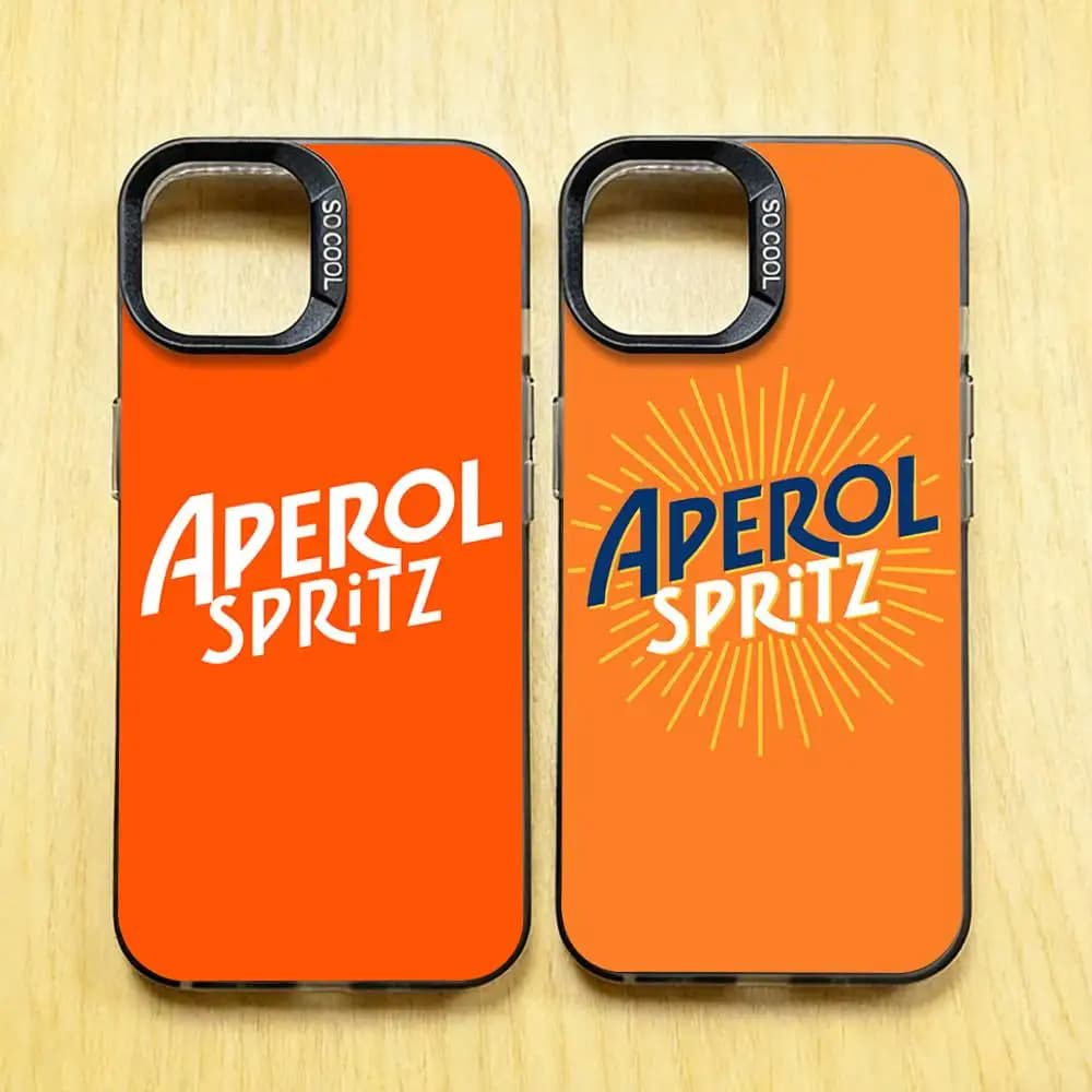 A-Aperol S-Spritz Orange Cocktail Phone Case for iPhone 17 16 Max Mini 15 14 13 Pro Plus 12 11 X XS Air Premium Protector