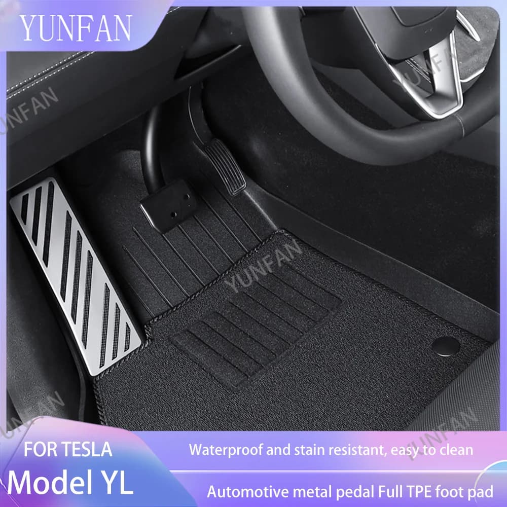 Tappetini Auto in TPE Impermeabili Antiscivolo Set Completo per Tesla Nuovo Modello YL 2026 Tutte le Stagioni Tappetino Bagagliaio Accessori Auto