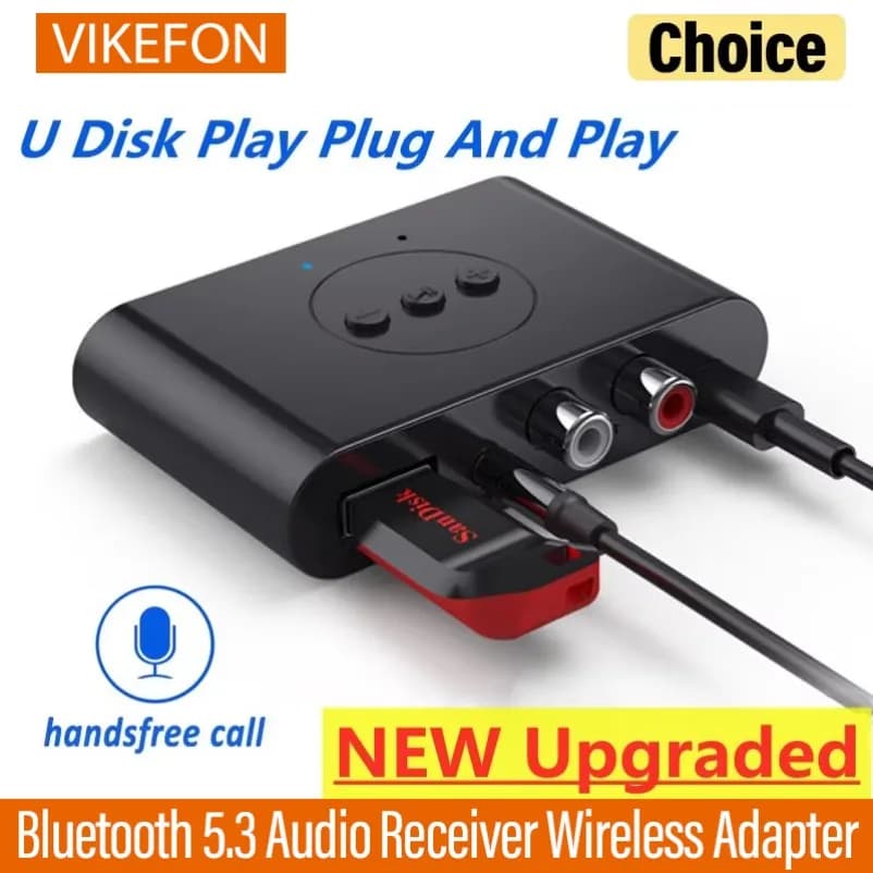 B21 NFC Ricevitore musicale Bluetooth Supporto vivavoce per auto Riproduzione unità flash USB Doppia uscita Un rimorchio Due ricevitori audio 3.5 AUX