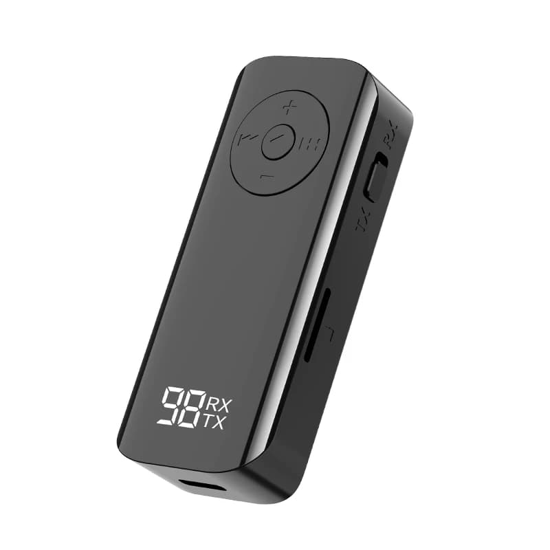 5.3 Bluetooth Lavalier Transmitter Receiver 3.5 mm AUX Support TF Card with LED Display Headphones for PC Wireless stereo Hifi Adapter