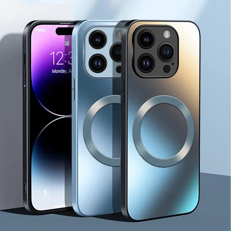 Custodia Rigida Opaca in Silicone AG per Magsafe iPhone 17 Air 16 16E 15 14 13 12 11 Pro X XS Max Mini Plus, Cover Magnetica Satinata