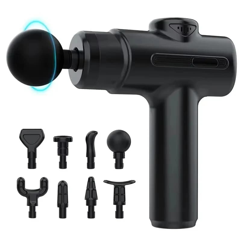 New Electric Massage Gun 2026 for Fabrics Backgrounds, Facial Massage with 8 Heads, for Muscle Relaxation of Arms, Back, Legs, Body, Sport and Fitness