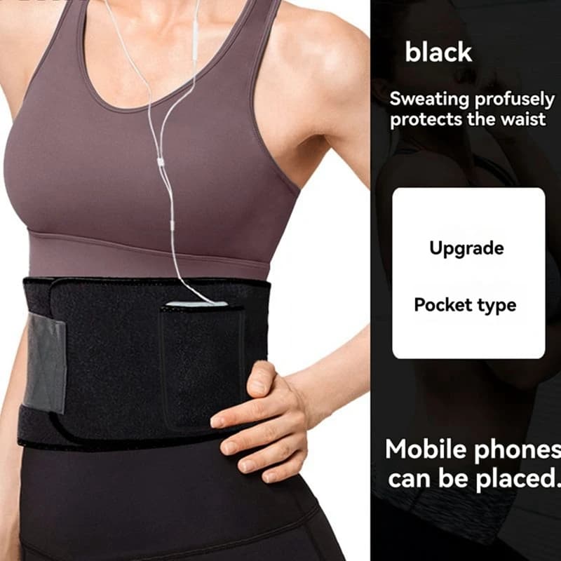 Support Belt for Life B, for Gym, Running and Fitness, Modeling and sweating
