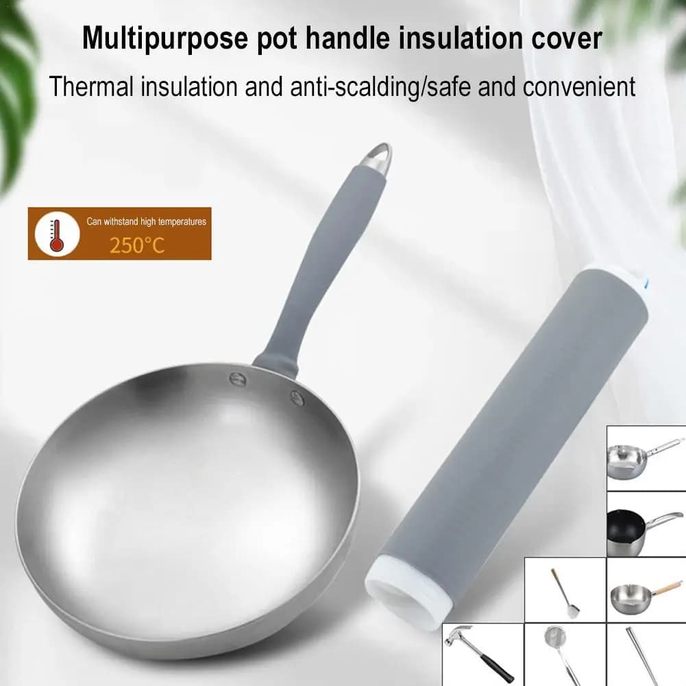 Heat-resistant lid anti-coating pan handle new protection for sleeve pan for support for hot handle sleeve for rubber handle