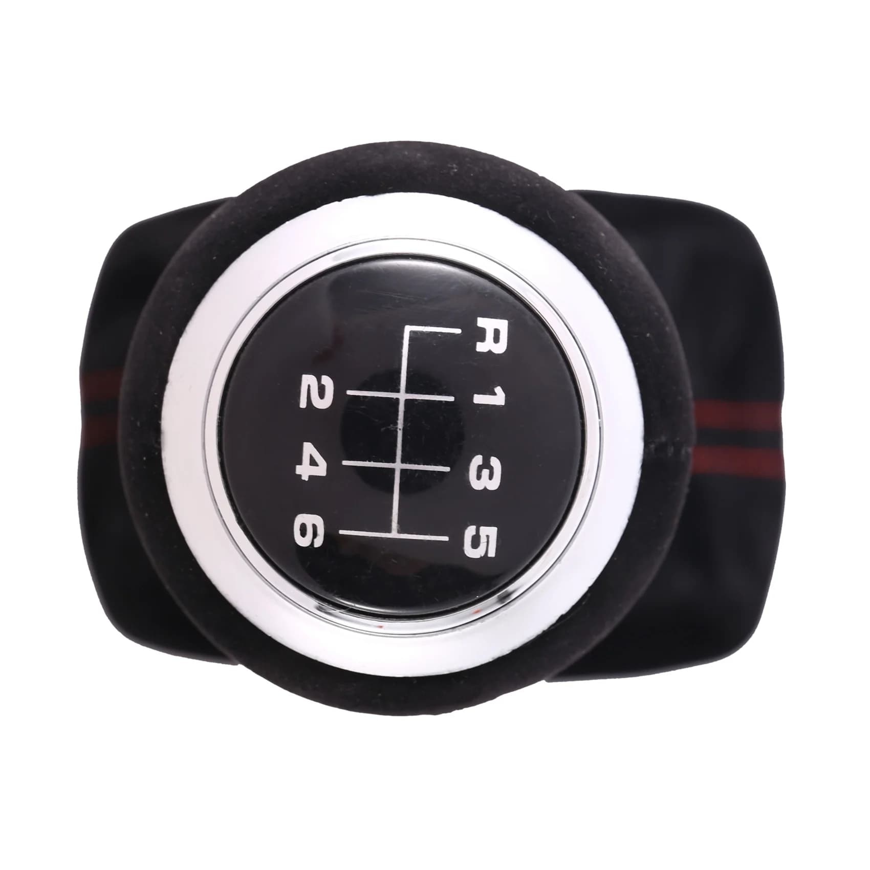 6 Speed 12Mm Car Gear Shift Knob Lever Stick Handle Gaiter Boot Cover Case Red Stitch For- A3 S3 1996-2003