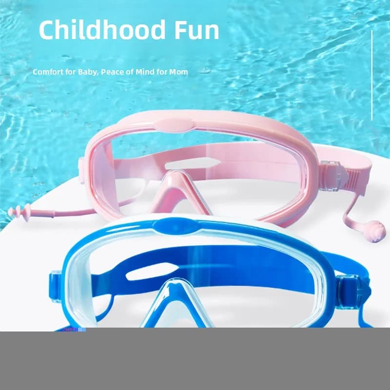 Baby Swimwear Raincoats Raincoats with Lens Plated, Montatura Grande Unisex, Set with Headphone, Diving Equipment
