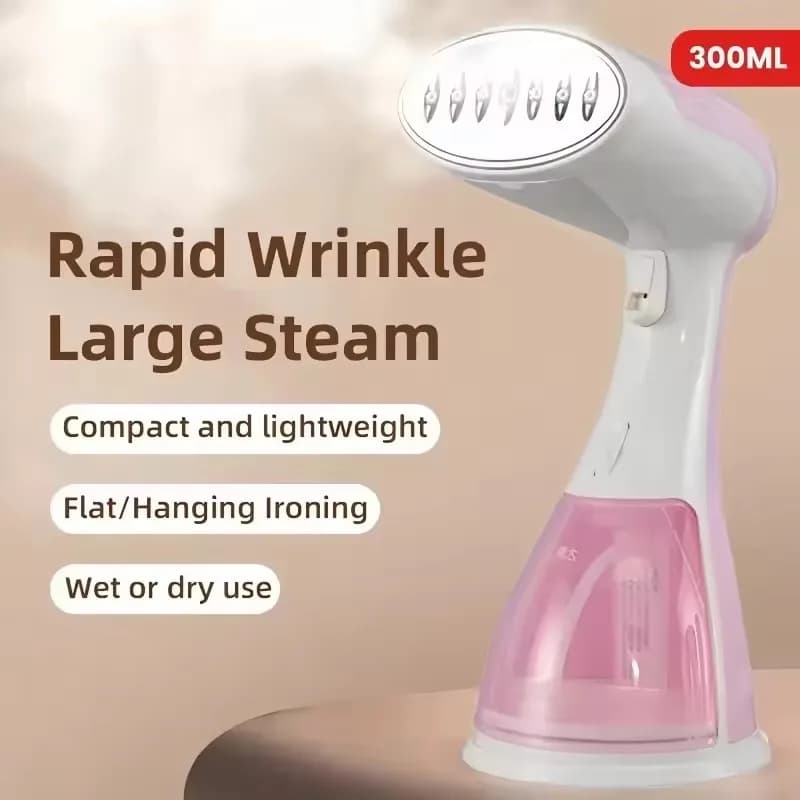 Ferro da stiro a vapore elettrico per tessuti domestici da 1500 W a vapore portatile da 300 ml verticale a calore rapido per stirare i vestiti