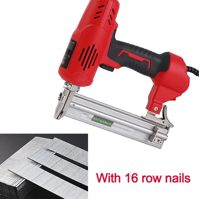Cucitrice elettrica per chiodatrice con chiodo 2600W Pistola per punti metallici per mobili per struttura in legno Carpenteria Lavorazione del legno Costruzione Strumento elettrico F30