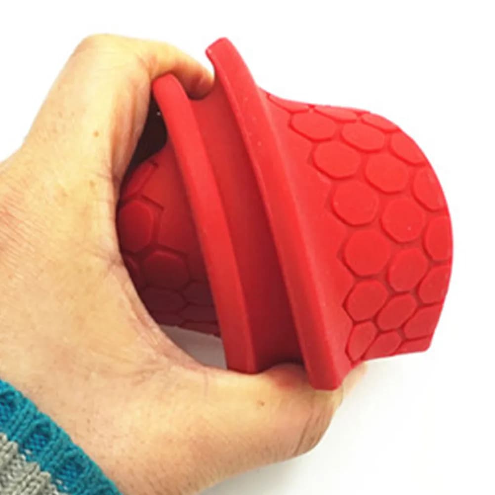 1Pair Silicone Pot Handle Cover Heat Insulation Non-Slip Pot Grip Sleeve Pan Frying Pan Holder Protective Kitchen Accessory