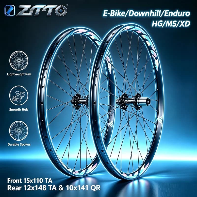 ZTTO Custom MTB Wheelset 35mm Wide Rim Boost 148 Hub, Tubeless EBike Enduro Mountain Bike Wheel 27.5/29 Inch HG MS XD Freehub