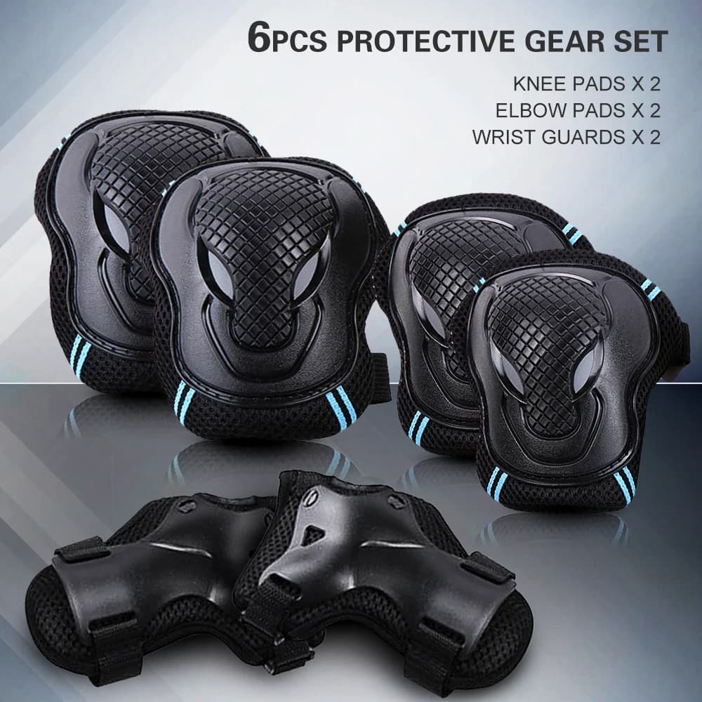6 pcs teenage kids adult elbows protection for wrists safety protective equipment set for skateboard cycling riding roller skating