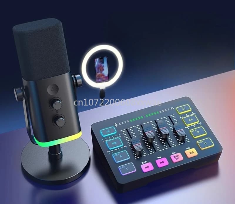 Gioco LIVE Dispositivo USB Scheda audio esterna Telefono cellulare Computer Microfono Desktop Karaoke Registrazione professionale SC3