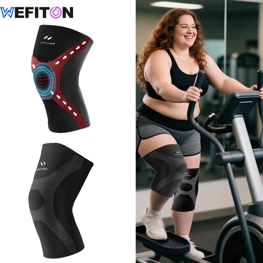 1 paio di ginocchiere per donne e uomini - ginocchia da allenamento, manica di compressione per sollievo dal dolore al ginocchio, supporto articolare per artrite, fitness, lavoro