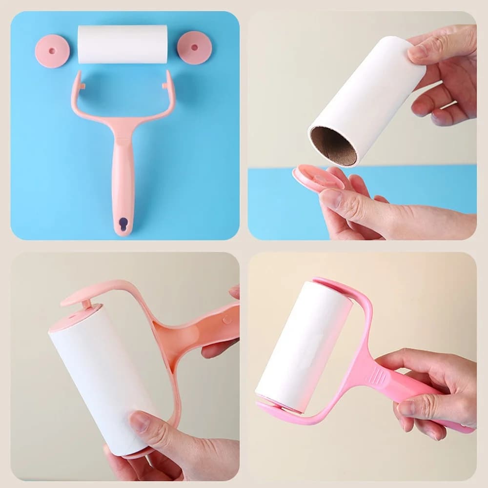 Modern Lint Roller Pet Hair Remover For Clothes Household Cleaning Tool Sticky Paper Refill Fabric Dust Care Brush