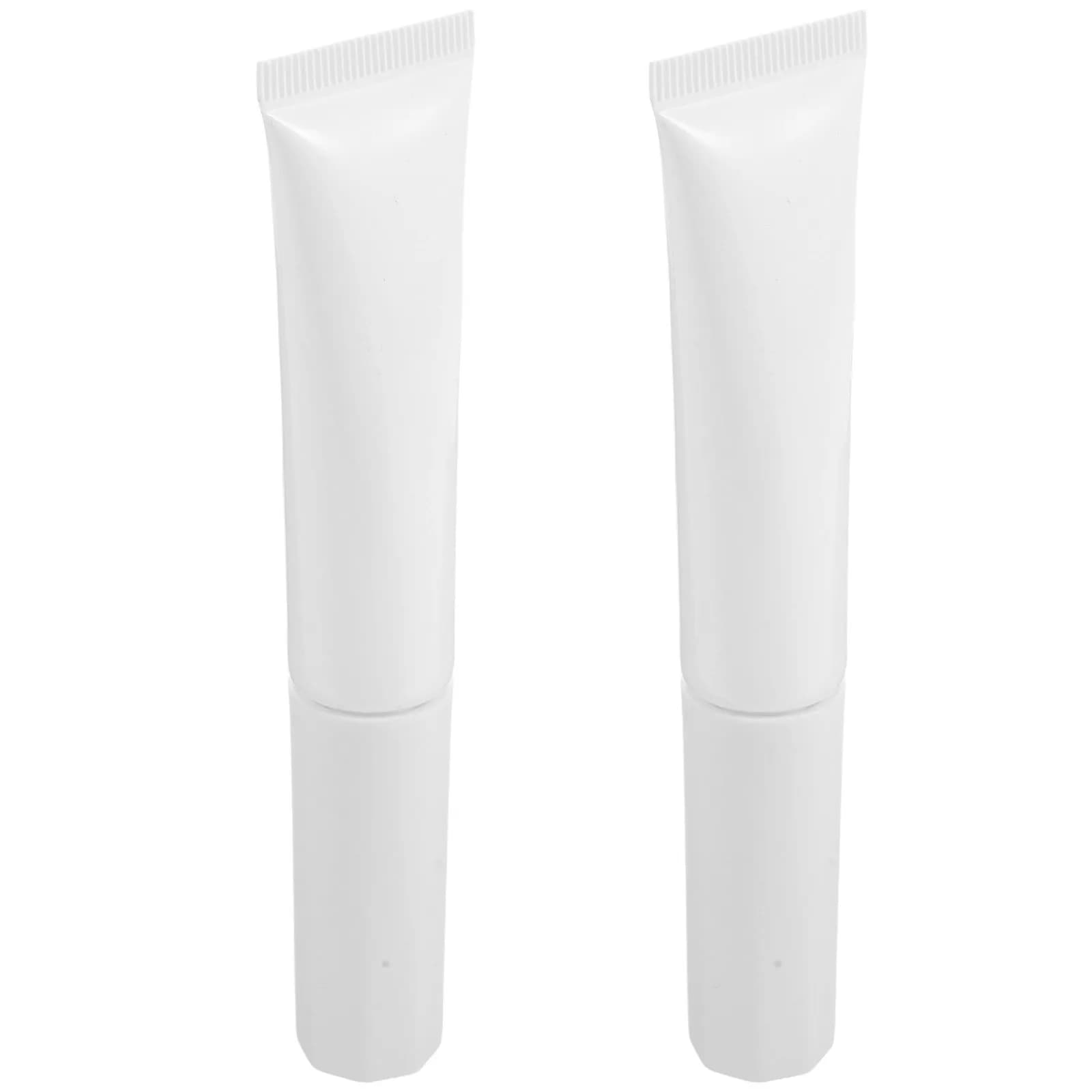 2Pcs Flocked Makeup Tubes Refillable Soft Squeeze Travel Containers for Foundation Concealer Portable Bottles