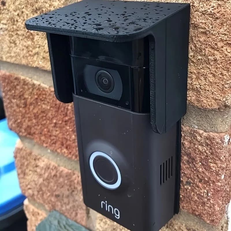 Doorbell Rain Cover Ring Doorbell Anti-Glare Cover Steel Doorbell Weather-Blocking Cover Protection For Most Doorbells
