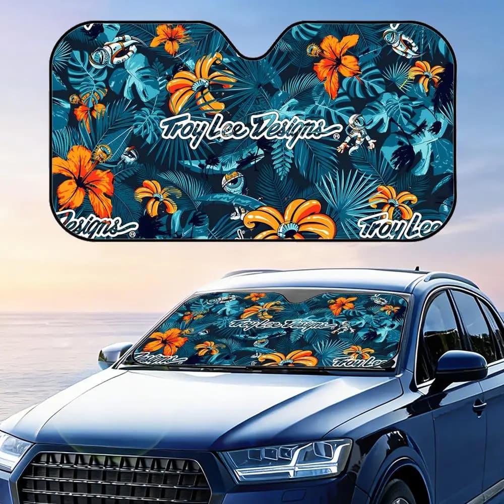Parasole T-Troy L-LeeS Designs, riutilizzabile, in lamina di alluminio, protezione UV, isolamento termico a tre strati, parabrezza parasole